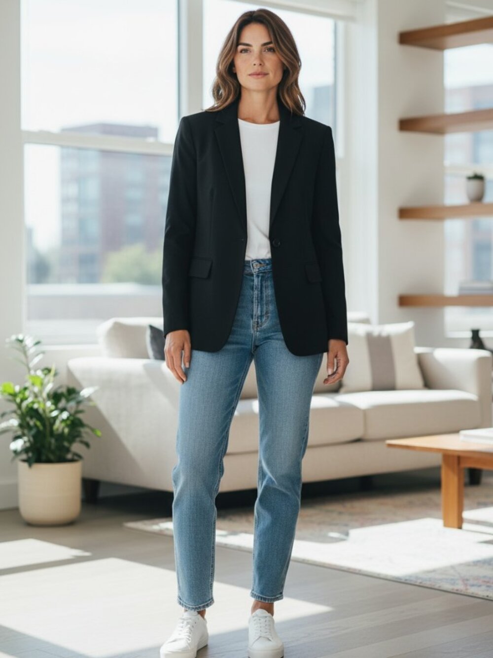 Nygard Collection Black Single Button Blazer Sz 8P #299B - Picture 5 of 11